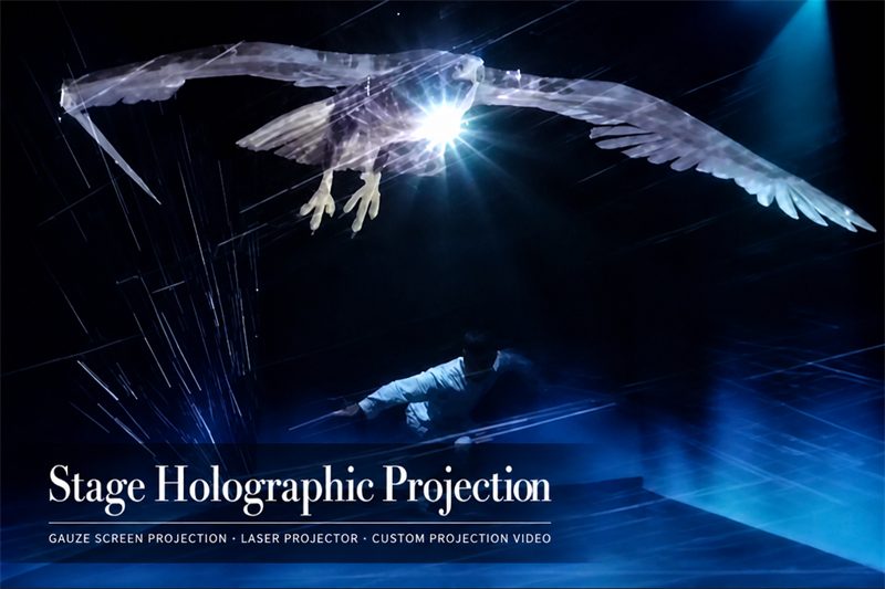 Stage Holographic Projection with a Gauze Screen: How the Floating-Image Effect Is Actually Built