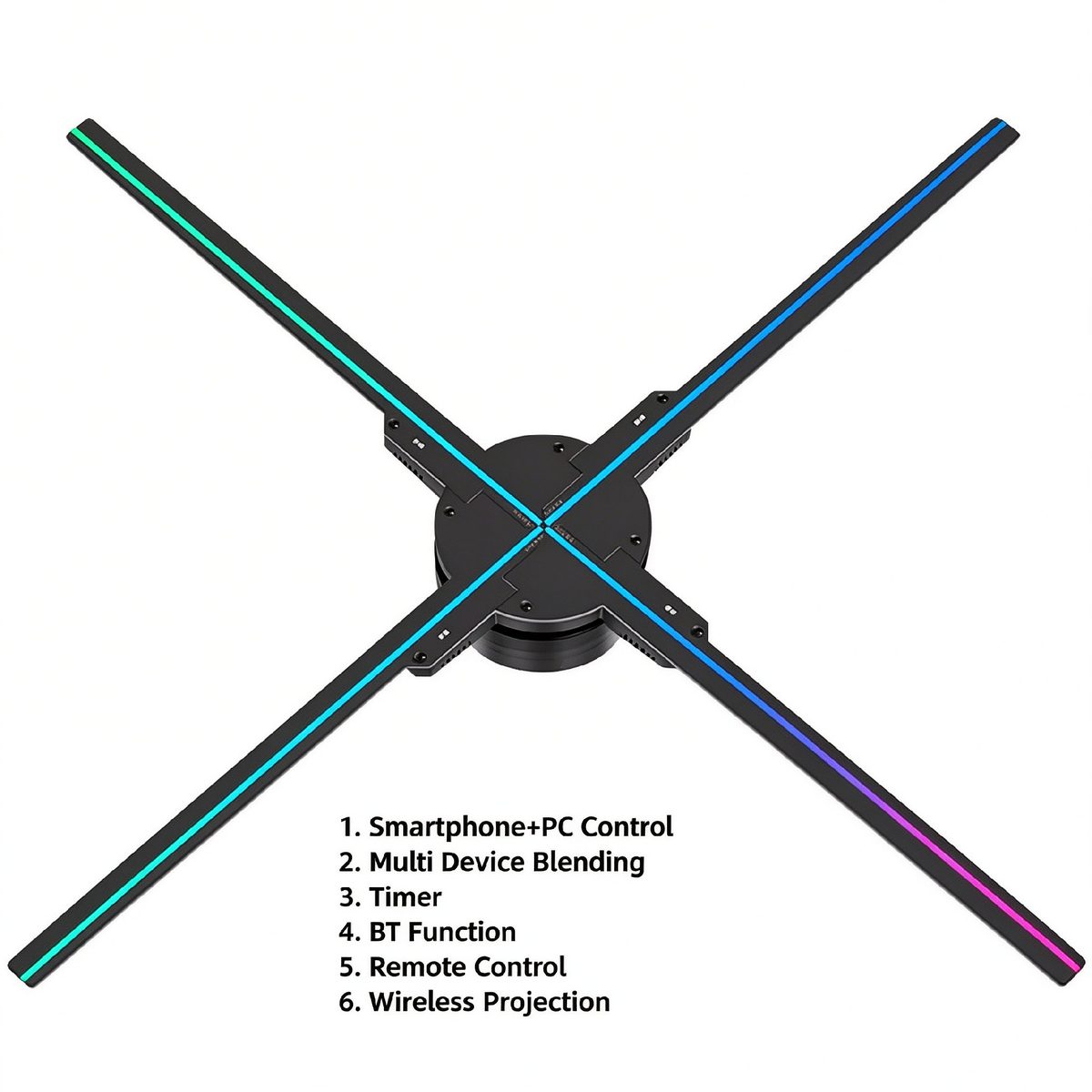 HY300 Electric 3D Hologram Fan Projection Screen Cloud Control Advertising Display WiFi Portable